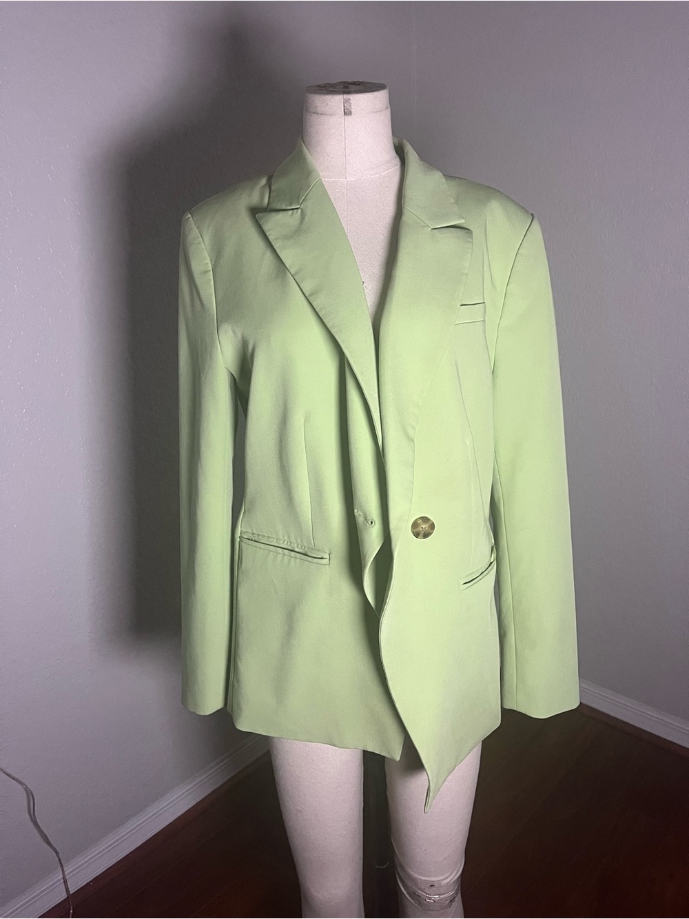 Worthington Light Green Single-Button Blazer